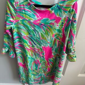 Lilly Pulitzer Pink and Green Patterned Dress